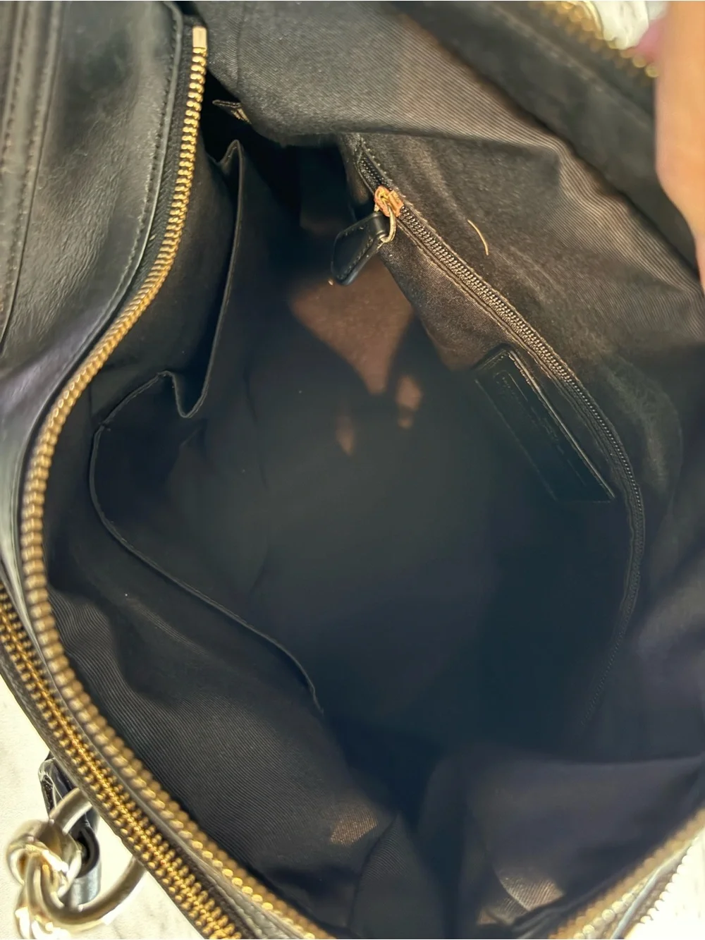 Coach black leather